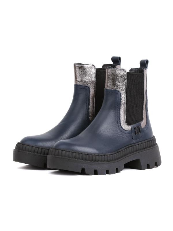 Genuine Leather – Silver Detailed Platform Women's Boots