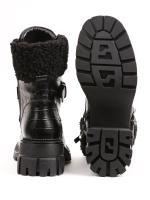 Premium Crocodile Embossed Black Natural Leather Women's Boots