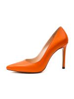 Orange Natural Patent Leather Stiletto – 10 cm