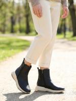 Urban Comfort – Black Genuine Leather Zippered Sneaker-Boots