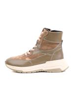 Natural Leather and Nubuck Combination – Sporty Women's Boots