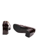 Patent Genuine Leather Loafer - Block Heel