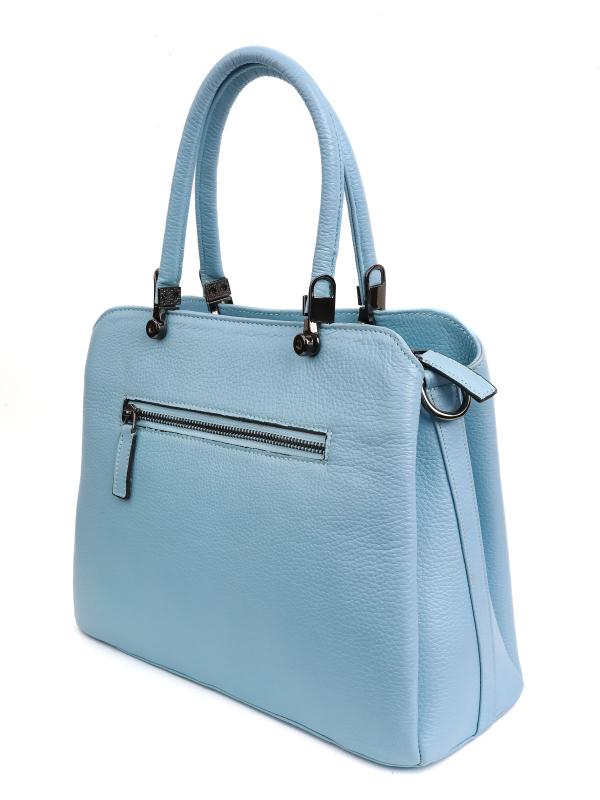Premium Təbii Dəri Mavi Qadın Çantası – Geniş Həcmli və Çiyin Asqılı